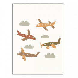 Plakat Kolorowe Samoloty