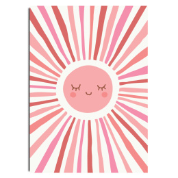 Plakat Różowe Słoneczko