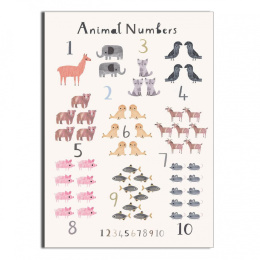 Plakat Animal Numbers