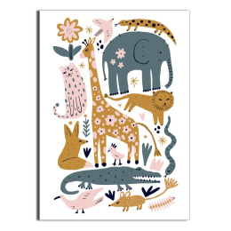 Plakat Pastelowe Safari