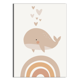 Plakat Pastelowy Wielorybek