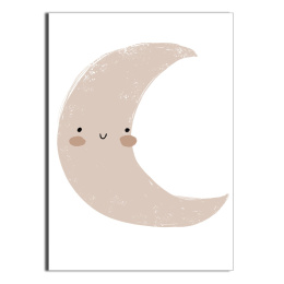 Plakat Beżowy Księżyc