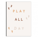 Plakat Play All Day Brąz